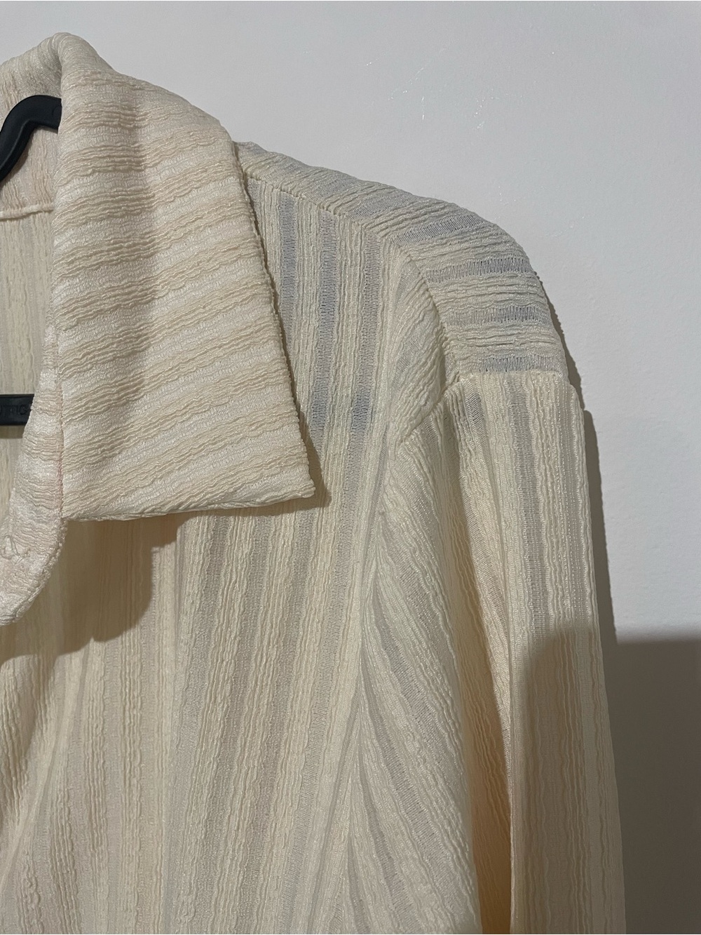 Shein Yellow Ruched Button-Up Top - Picture 3 of 7